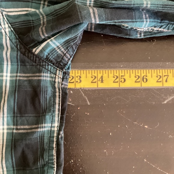 WindRiver plaid shirt Pearl snap modern fit lightweight size large - Picture 7 of 10
